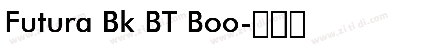 Futura Bk BT Boo字体转换
